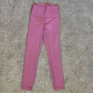 Lululemon Pink Purple Leggings Full Length 25” Women’s Size 4 Athletic Gym
